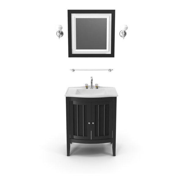 Wooden Bathroom Sink With Mirror